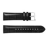 For Garmin Vivoactive 4, Venu 2/3 & Forerunner 255/255M/265 | Black Smooth Leather Strap