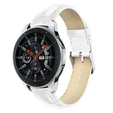 For Garmin Vivoactive 4, Venu 2/3 & Forerunner 255/255M/265 | White Smooth Leather Strap