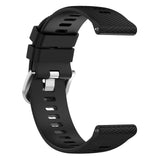 18mm Garmin Watch Strap | Black Grained Silicone