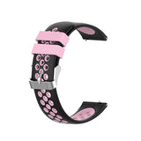 18mm Garmin Watch Strap | Black/Pink Silicone Sports