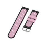 18mm Garmin Watch Strap | Black/Pink Silicone Sports