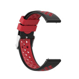 18mm Garmin Watch Strap | Black/Red Silicone Sports