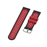 18mm Garmin Watch Strap | Black/Red Silicone Sports