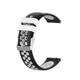18mm Garmin Watch Strap | Black/White Silicone Sports
