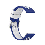 18mm Garmin Watch Strap | Blue/White Silicone Sports