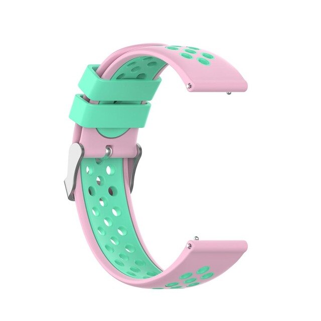 18mm Garmin Watch Strap | Pink/Green Silicone Sports