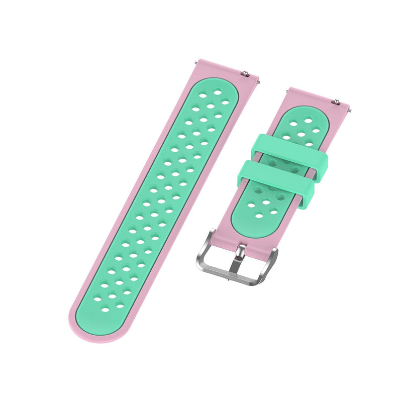 18mm Garmin Watch Strap | Pink/Green Silicone Sports