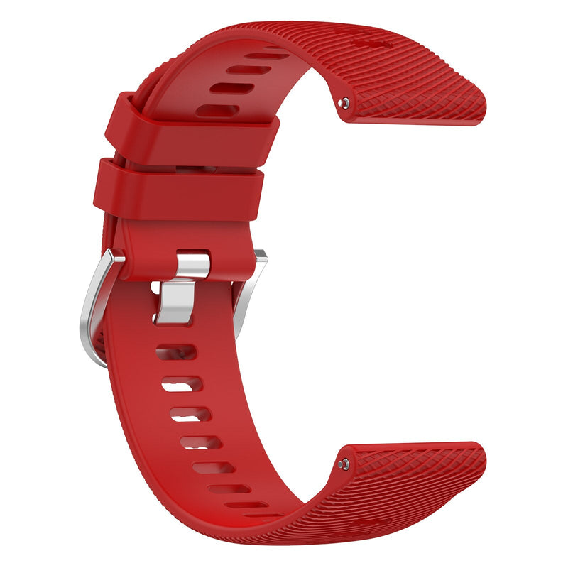 18mm Garmin Watch Strap | Red Grained Silicone