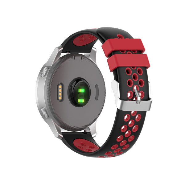 18mm Garmin Watch Strap | Red/Black Silicone Sports