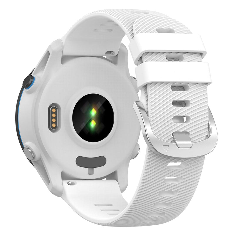 18mm Garmin Watch Strap | White Grained Silicone