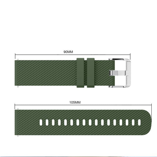 20mm Garmin Watch Strap | Grained Silicone | 7 Colours Available