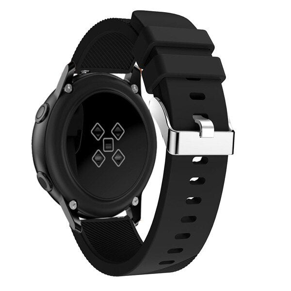 20mm Garmin Watch Strap | Plain Silicone (Silver Buckle) | 8 Colours Available