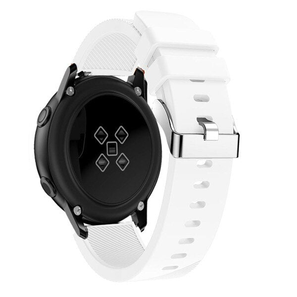 20mm Garmin Watch Strap | Plain Silicone (Silver Buckle) | 8 Colours Available