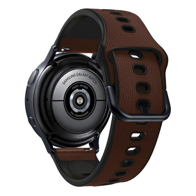20mm Garmin Watch Strap | Silicone/Leather Hybrid | 6 Colours Available