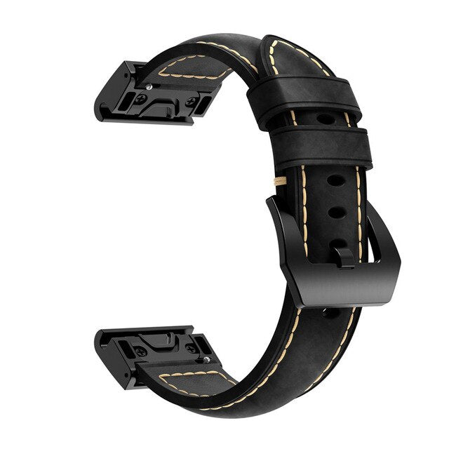 20mm Small Garmin Watch Strap | Stitched Leather | 2 Colours Available