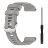 22mm Garmin Watch Strap | Plain Silicone (Silver Buckled) | 10 Colours Available