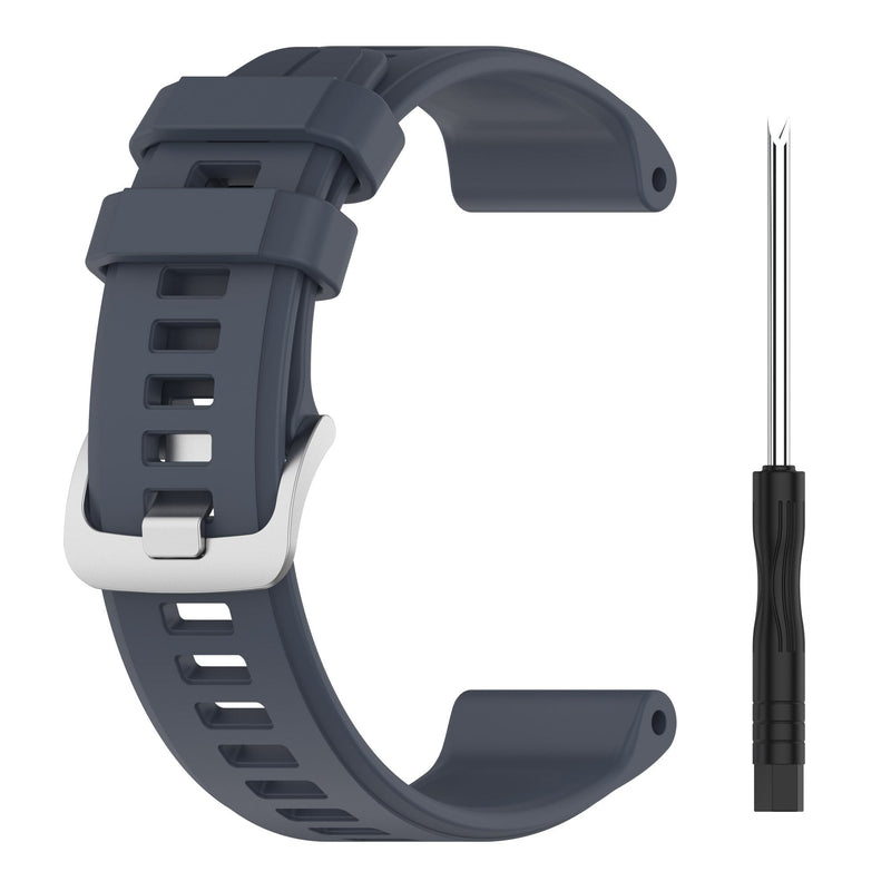 22mm Garmin Watch Strap | Plain Silicone (Silver Buckled) | 10 Colours Available
