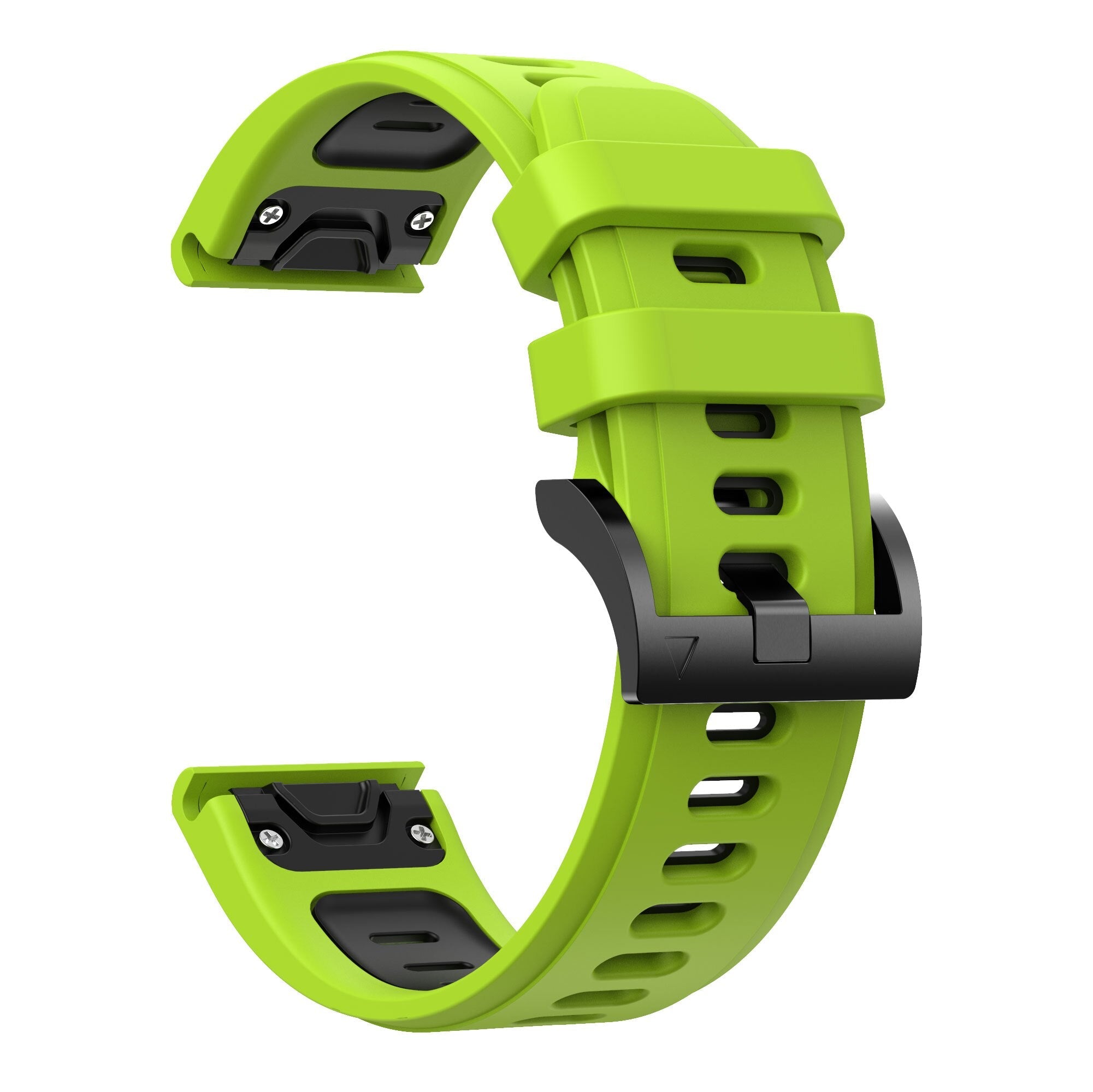22mm Garmin Watch Strap Silicone (Black Buckled) 11 Colours Availa