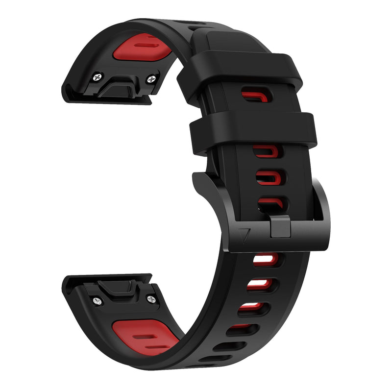 26mm Garmin Watch Strap | Silicone (Black Buckled) | 11 Colours Available