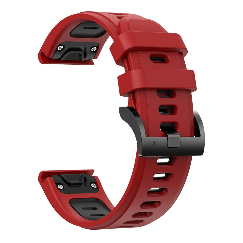 26mm Garmin Watch Strap | Silicone (Black Buckled) | 11 Colours Available
