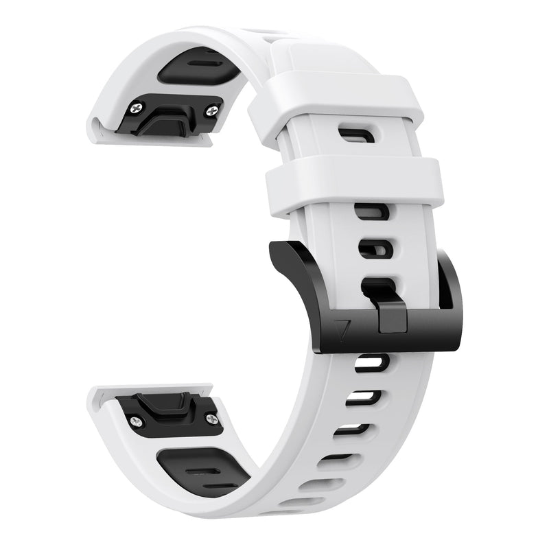 26mm Garmin Watch Strap | Silicone (Black Buckled) | 11 Colours Available