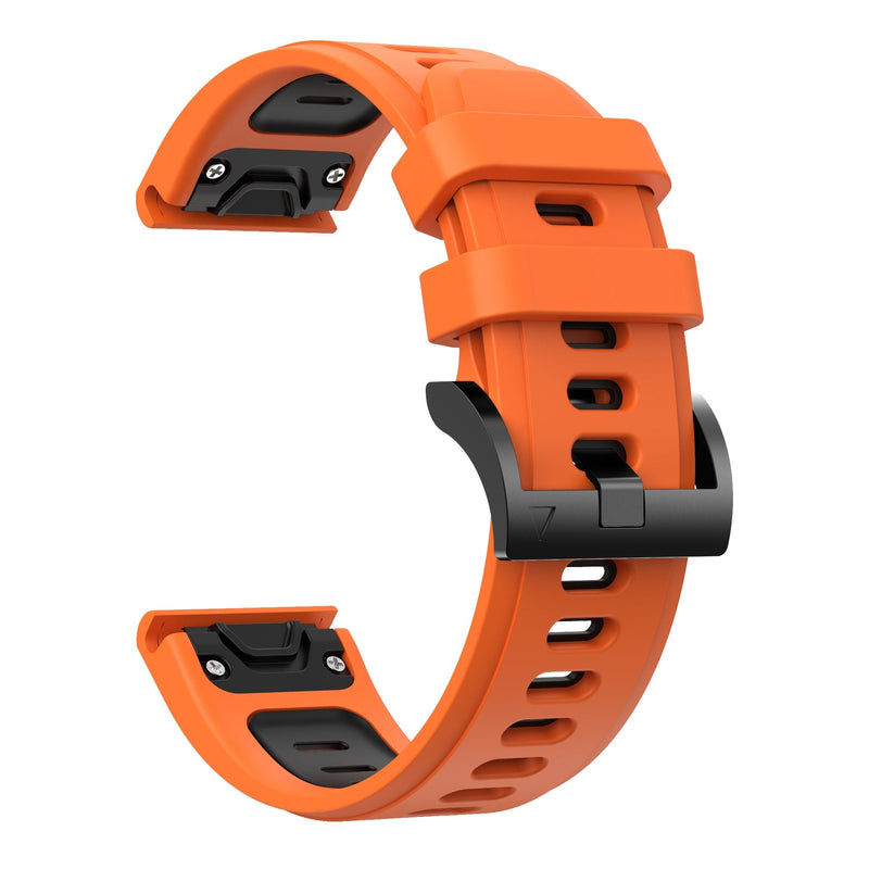 26mm Garmin Watch Strap | Silicone (Black Buckled) | 11 Colours Available