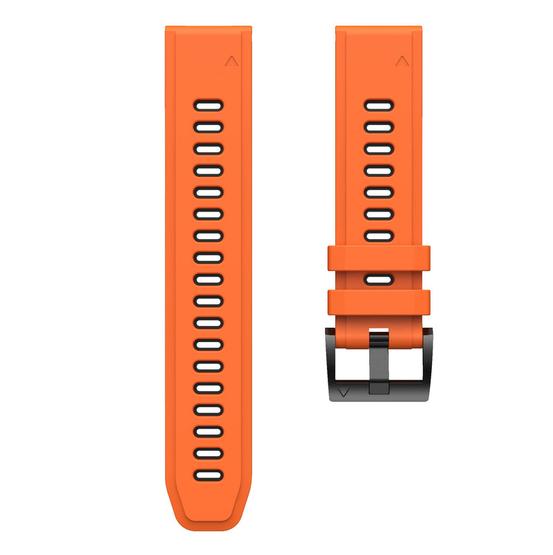 26mm Garmin Watch Strap | Silicone (Black Buckled) | 11 Colours Available
