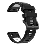 26mm Garmin Watch Strap | Silicone (Black Buckled) | 11 Colours Available