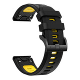 26mm Garmin Watch Strap | Silicone (Black Buckled) | 11 Colours Available