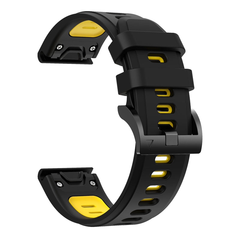 26mm Garmin Watch Strap | Silicone (Black Buckled) | 11 Colours Available