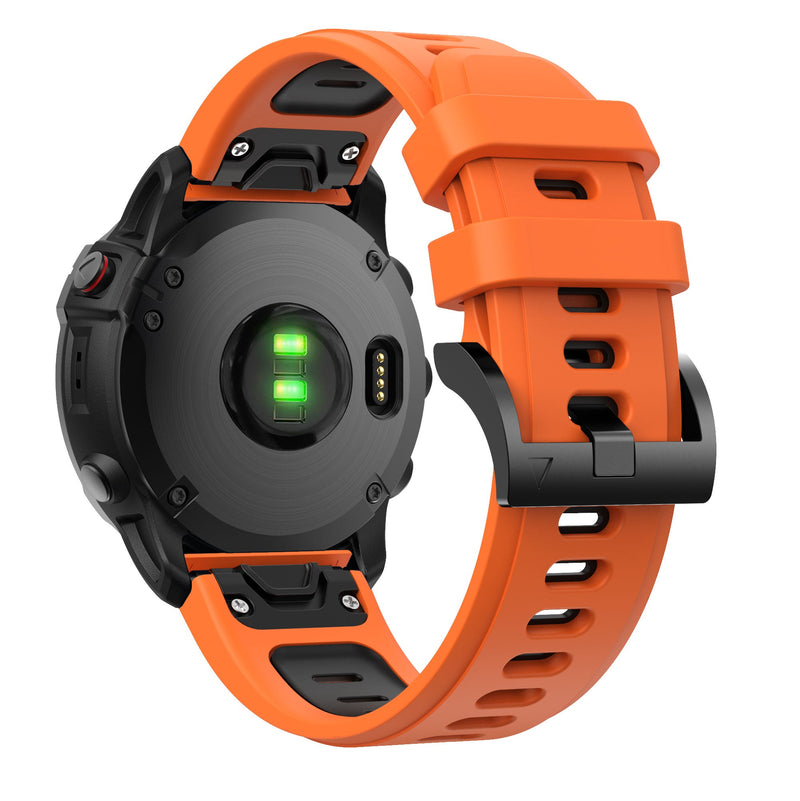 26mm Garmin Watch Strap | Silicone (Black Buckled) | 11 Colours Available