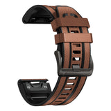 26mm Garmin Watch Strap | Silicone With Leather Top Layer | 9 Colours Available