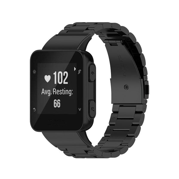 For Garmin Forerunner 30/35 | Black Vintage Steel Strap