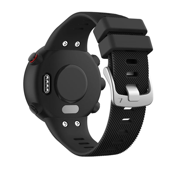 For Garmin Forerunner 45/45 Plus, Forerunner 45S & Swim 2 | Black Silicone Strap