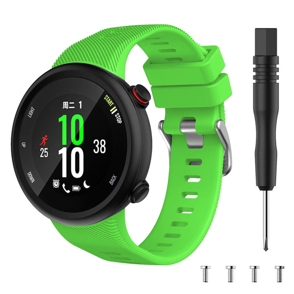 For Garmin Forerunner 45/45 Plus, Forerunner 45S & Swim 2 | Green Silicone Strap