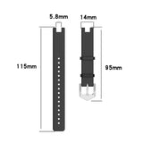 For Garmin Lily | Premium Leather Strap | Grey/Gold