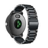 For Garmin Vivoactive 4, Venu 2/3 & Forerunner 255/255M/265 | Black Vintage Steel Strap