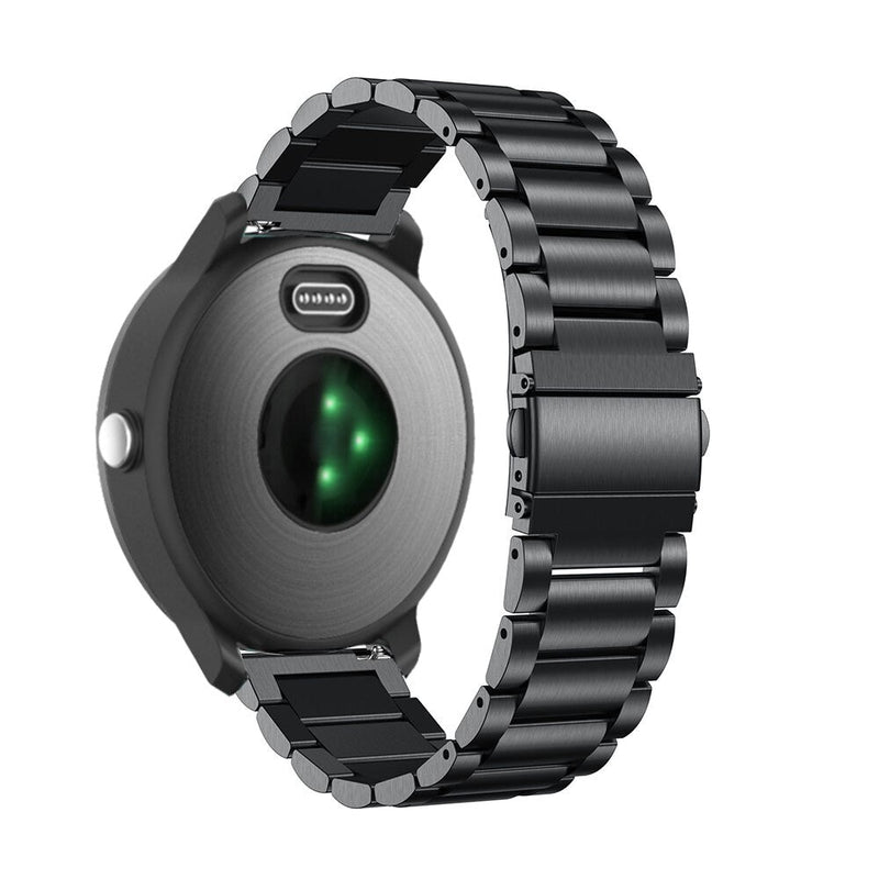 For Garmin Vivoactive 4, Venu 2/3 & Forerunner 255/255M/265 | Black Vintage Steel Strap