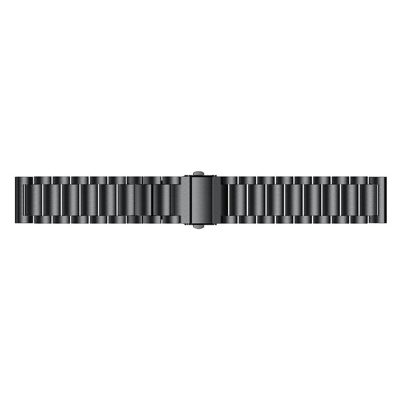 For Garmin Vivoactive 4, Venu 2/3 & Forerunner 255/255M/265 | Black Vintage Steel Strap