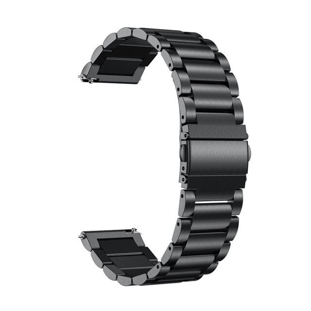 For Garmin Vivoactive 4, Venu 2/3 & Forerunner 255/255M/265 | Black Vintage Steel Strap