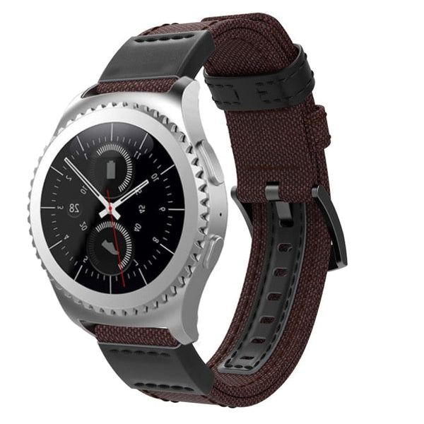 For Garmin Vivoactive 4, Venu 2/3 & Forerunner 255/255M/265 | Brown Canvas Adventurer® Strap