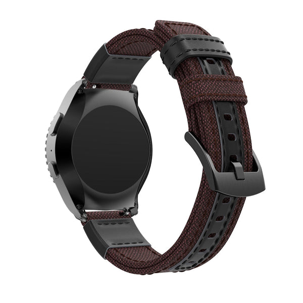 For Garmin Vivoactive 4, Venu 2/3 & Forerunner 255/255M/265 | Brown Canvas Adventurer® Strap