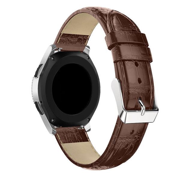 For Garmin Vivoactive 4, Venu 2/3 & Forerunner 255/255M/265 | Brown Smooth Leather Strap