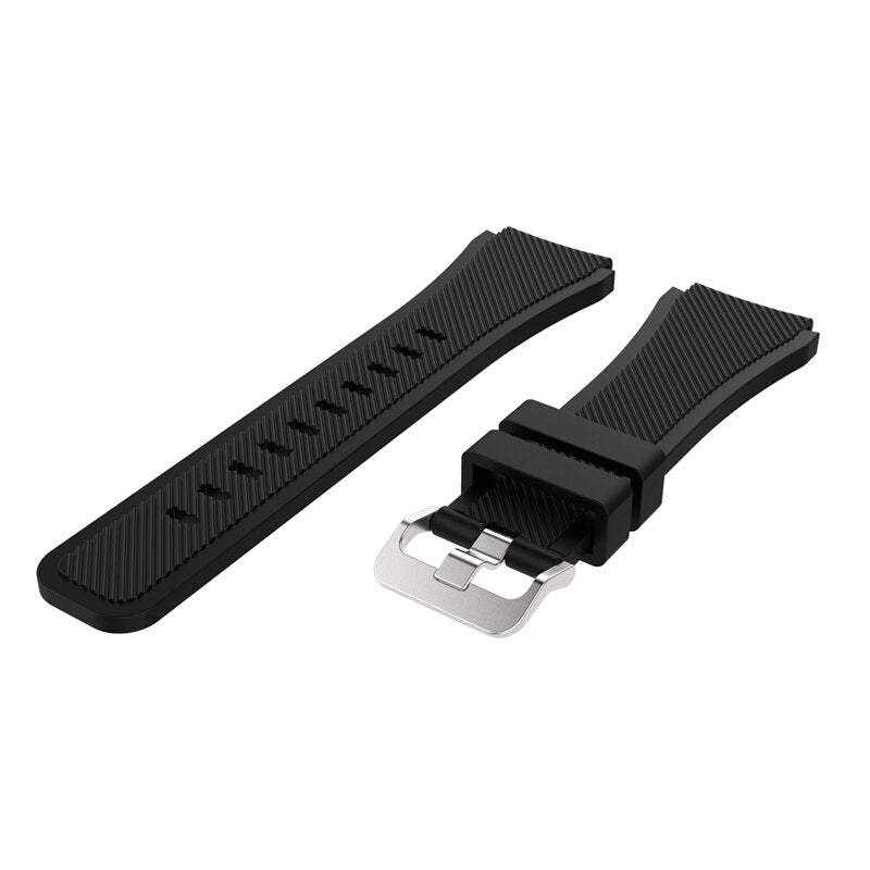 For Garmin Vivoactive 4, Venu 2/3 & Forerunner 255/255M/265 | Grained Silicone Strap | Black