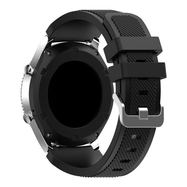 For Garmin Vivoactive 4, Venu 2/3 & Forerunner 255/255M/265 | Grained Silicone Strap | Black