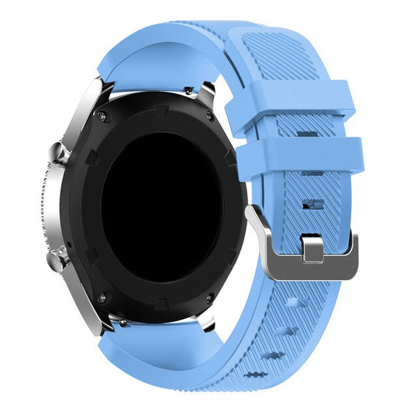 For Garmin Vivoactive 4, Venu 2/3 & Forerunner 255/255M/265 | Grained Silicone Strap | Light Blue