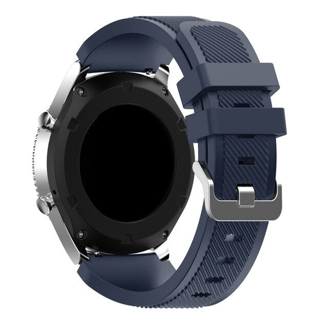 For Garmin Vivoactive 4, Venu 2/3 & Forerunner 255/255M/265 | Grained Silicone Strap | Midnight Blue