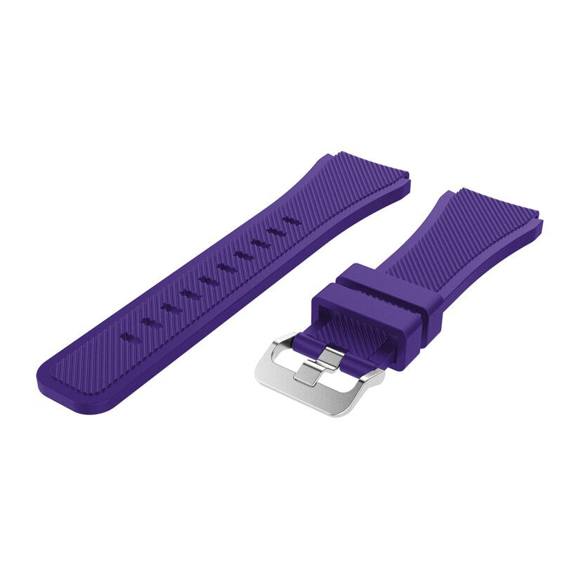 For Garmin Vivoactive 4, Venu 2/3 & Forerunner 255/255M/265 | Grained Silicone Strap | Purple