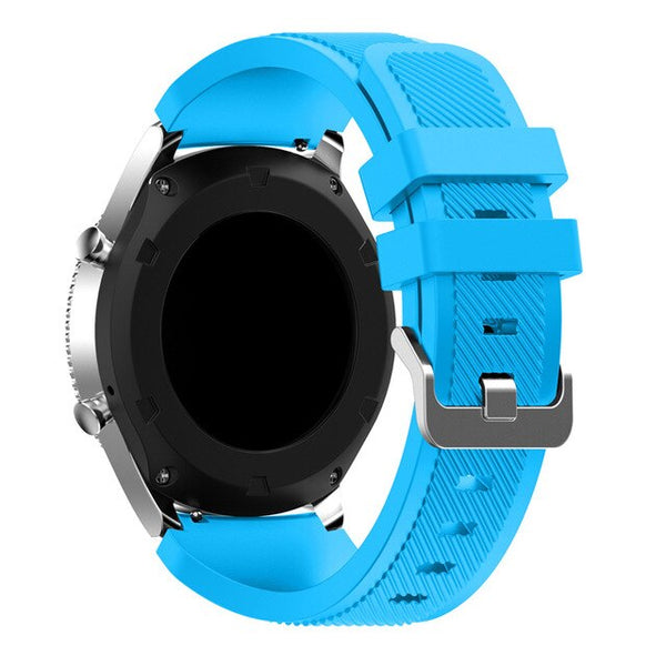 For Garmin Vivoactive 4, Venu 2/3 & Forerunner 255/255M/265 | Grained Silicone Strap | Sky Blue