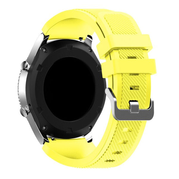 For Garmin Vivoactive 4, Venu 2/3 & Forerunner 255/255M/265 | Grained Silicone Strap | Yellow